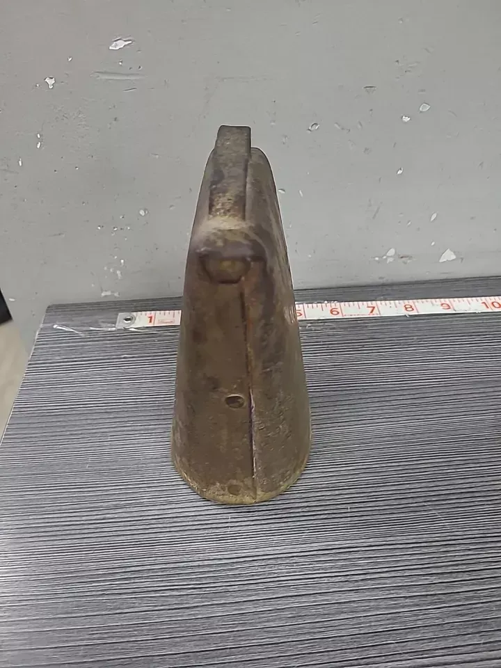 Antique Large Primitive Farm Cow Bell 6" old farm rivoted farmhouse decor