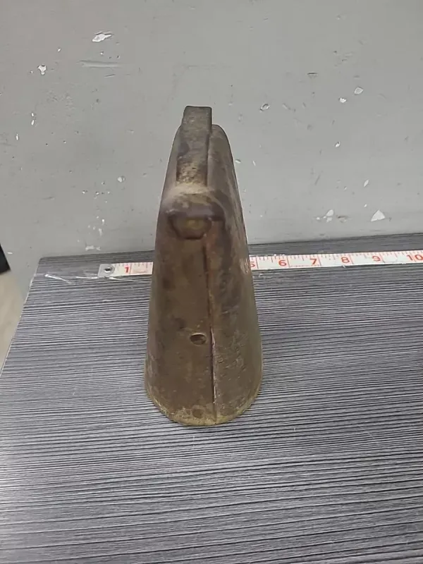 Antique Large Primitive Farm Cow Bell 6" old farm rivoted farmhouse decor