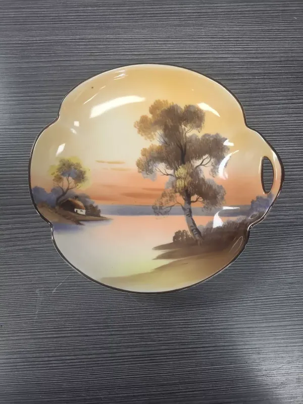 Antique Noritake Lustre Bowl House by the Lake Dinnerware Lustreware GREEN MARK