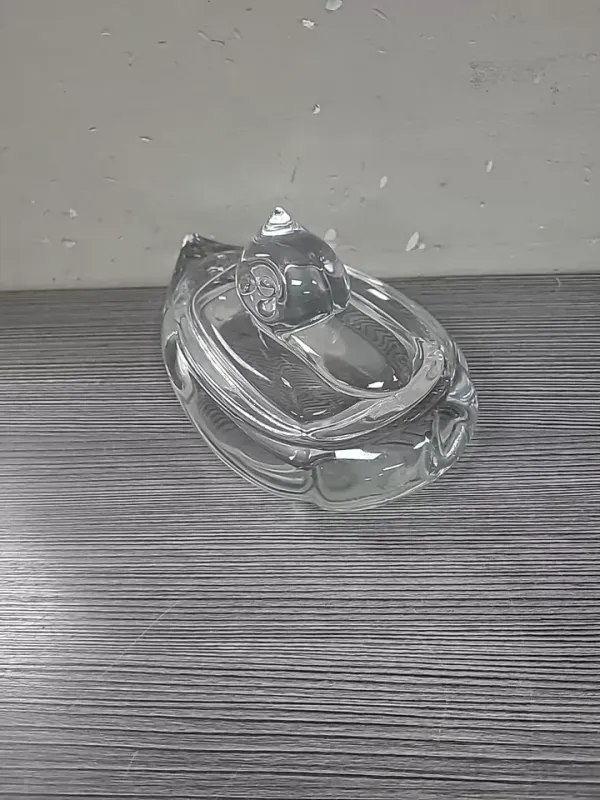 Duncan Miller  Art Glass Duck Lidded Dish/Cigarette Holder 1940's vintage deco