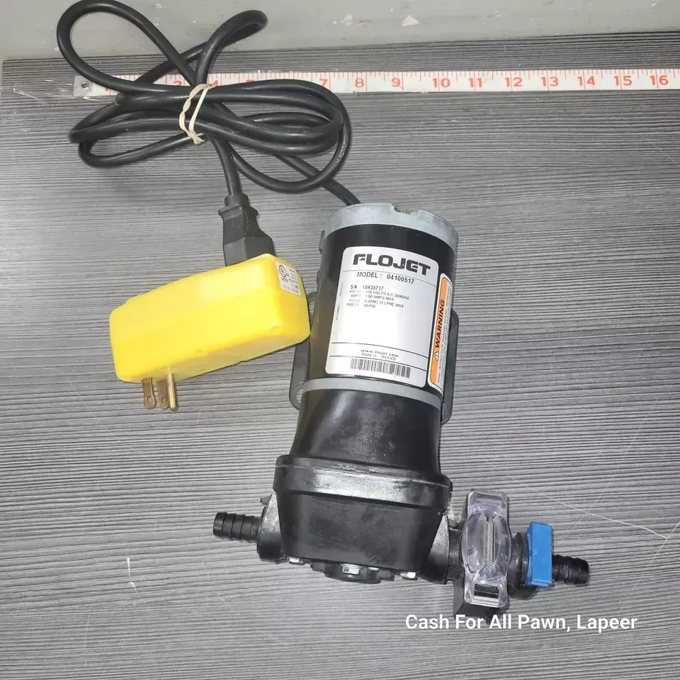 Flojet Pump and Motor Unit, 115 Volt 3.5 Gpm, 50 Psi 1/2” 041005517 rv macerator