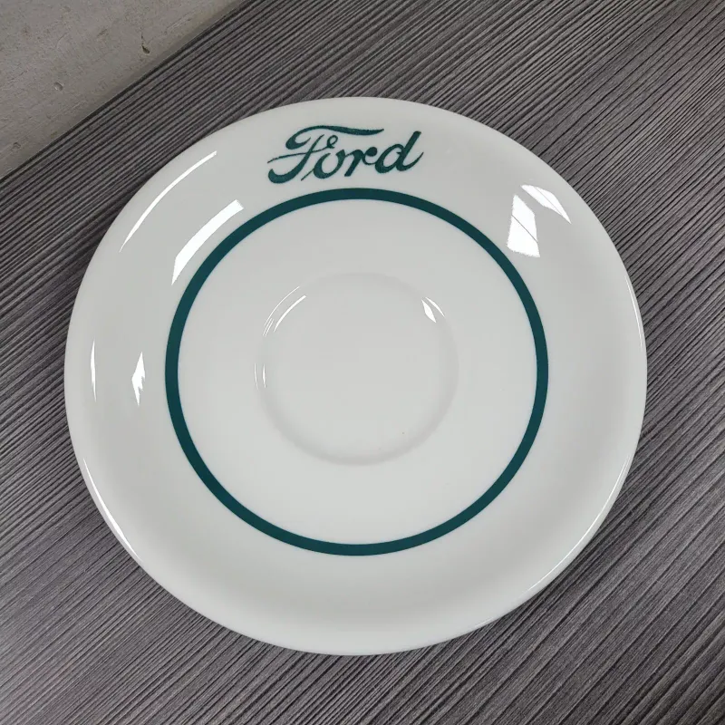 Ford Motor Co. Cafeteria China Saucer Shenango New Castle PA USA Vintage 6" 1956