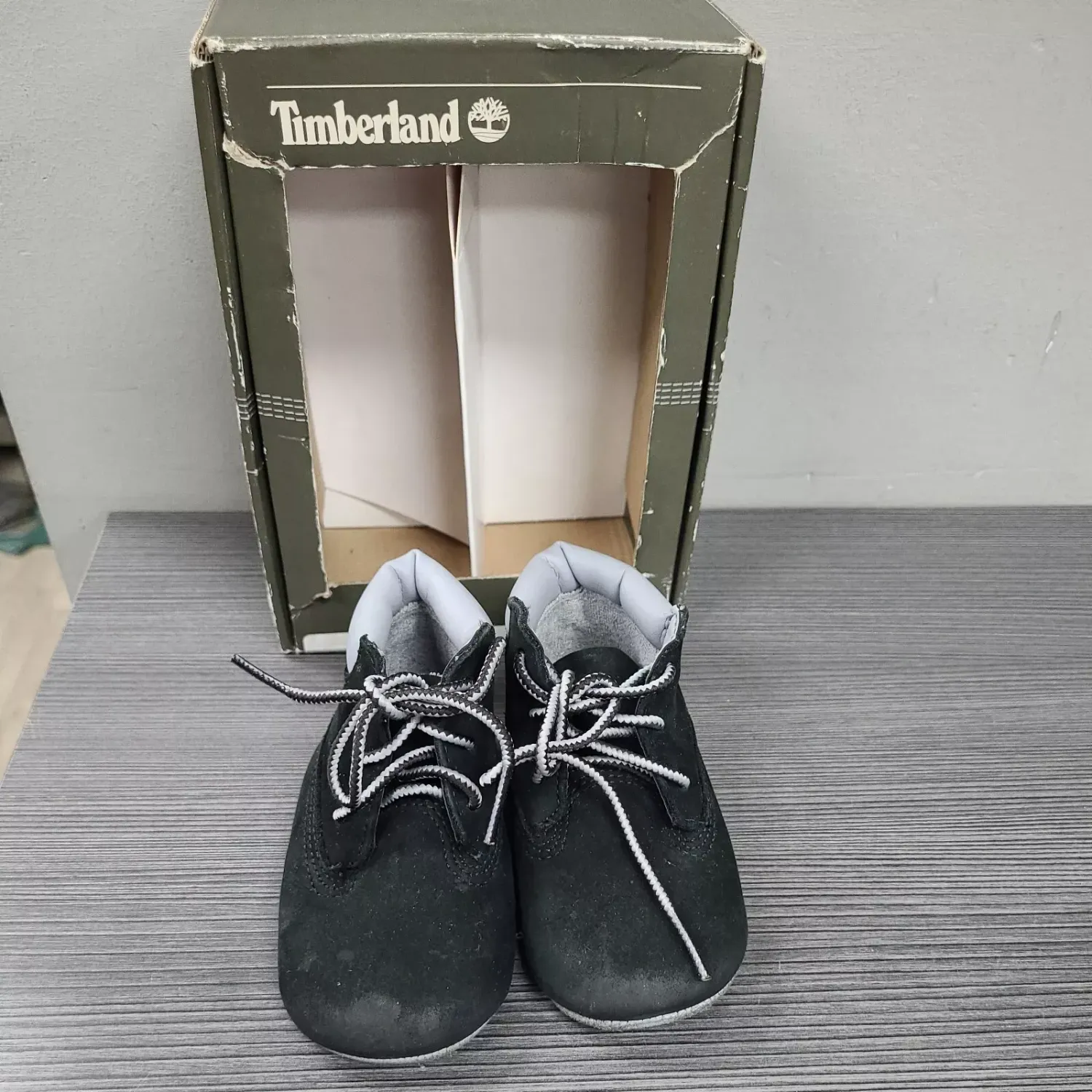 Infants Crib Bt black Timberland Size 3 TB0A19Z1 BABY SHOES