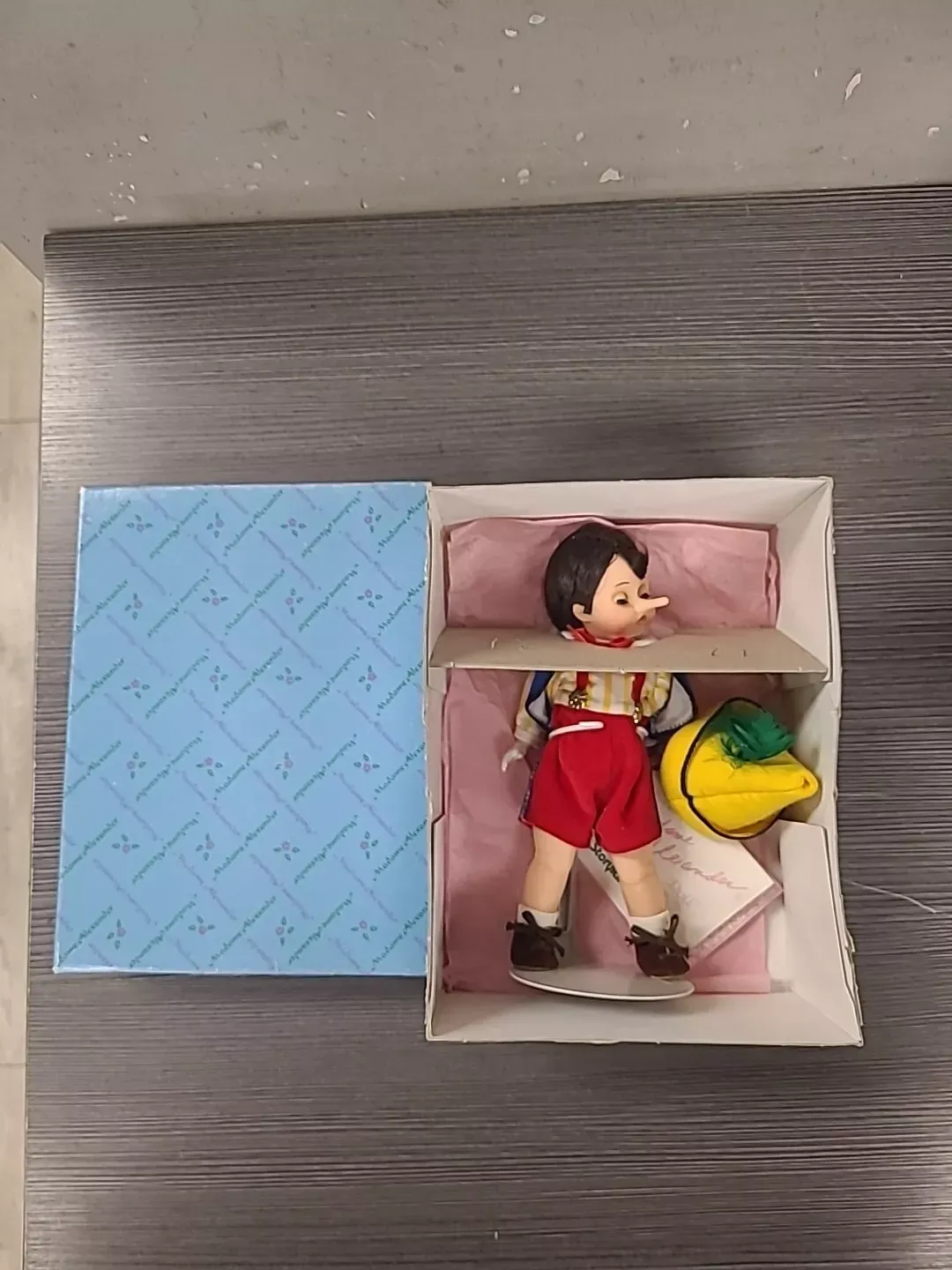 Madame Alexander Pinocchio #477 with box and card vintage doll figure w box