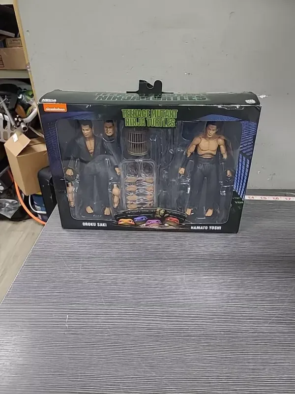 NECA TMNT Shadow Warriors Oroku Saki & Hamato Yoshi Action Figure 2-Pack NEW *