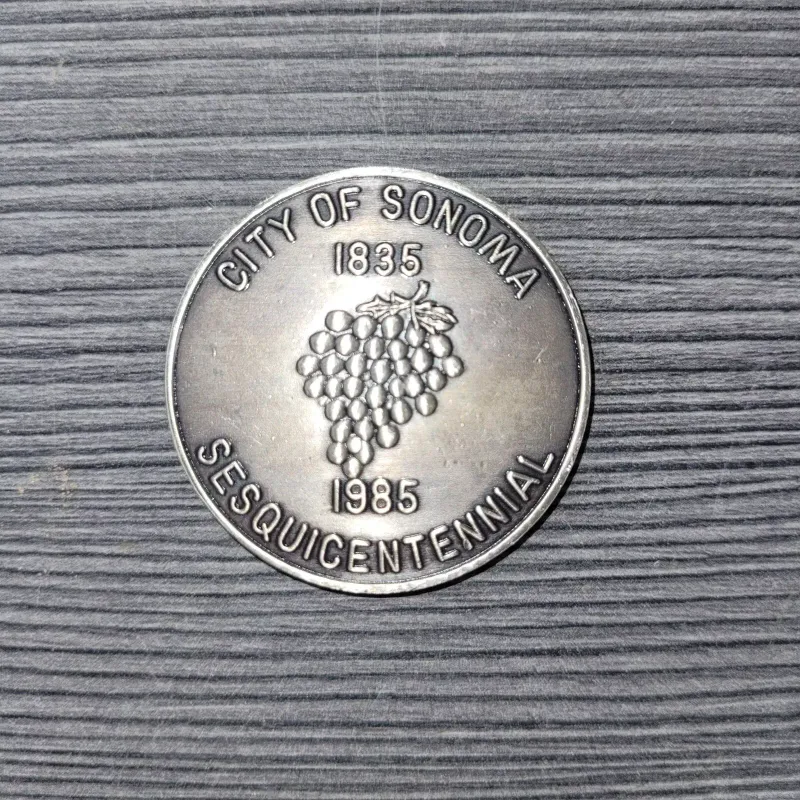 SONOMA CALIFORNIA TOKEN CITY HALL USA MEDALLION 1835 1985 COLLECTOR COIN vintage