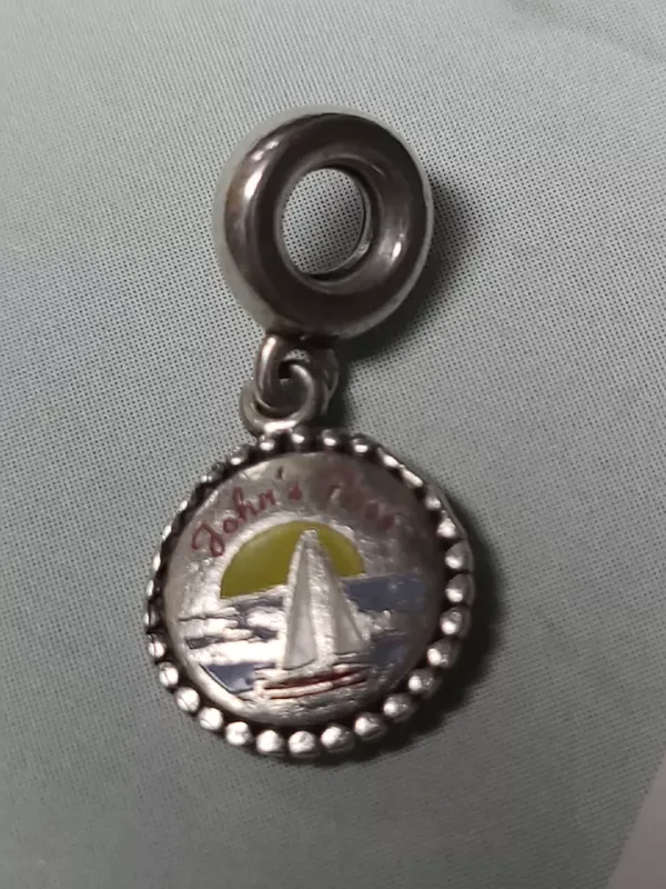 SUPER RARE JOHN'S PASS sailboat pandora dangle charm sterling silver