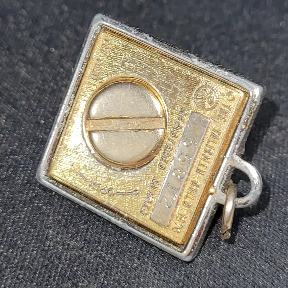 Vintage 1976 Talisman Guild  Golden Pyramid Pendant Secret Compartment MASONS
