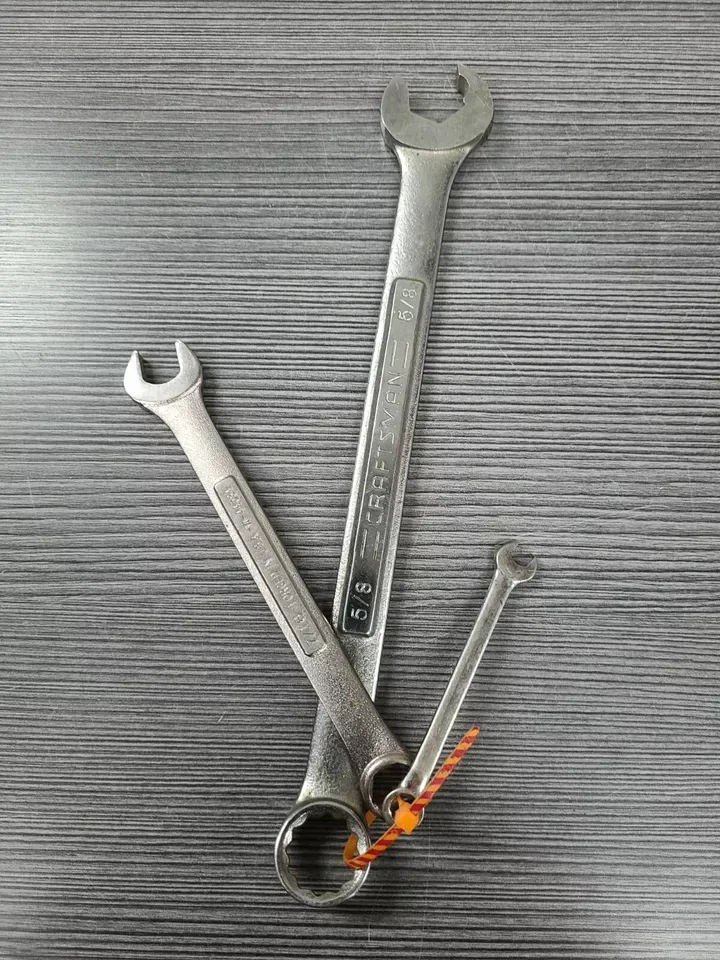 VINTAGE CRAFTSMAN COMBINATION WRENCH LOT 3 43941 44384 47856 5/8" 7/16" 15/64"