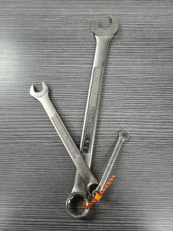 VINTAGE CRAFTSMAN COMBINATION WRENCH LOT 3 43941 44384 47856 5/8" 7/16" 15/64"
