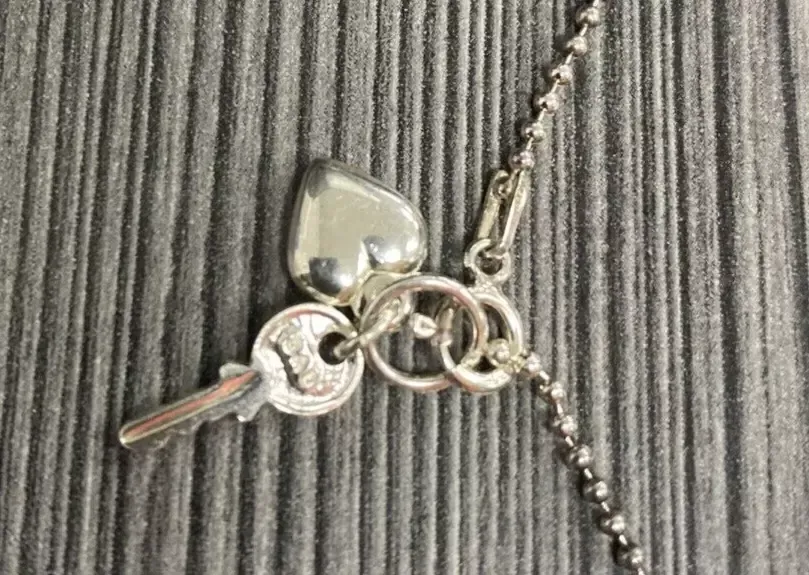 Vintage Italy SAO DEL CUORE 925 Sterling Silver Puffed Key to my Heart Bracelet