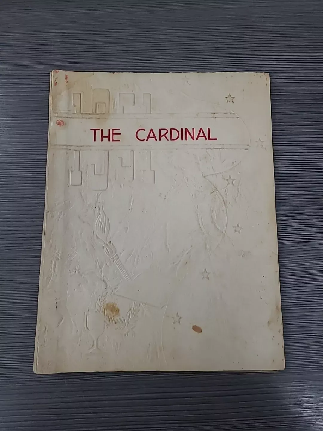 vintage yearbook CARDINAL 1951 DRYDEN, MICHIGAN SOFTCOVER HIGH SCHOOL WHITE