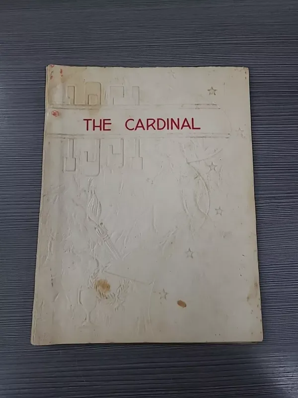 vintage yearbook CARDINAL 1951 DRYDEN, MICHIGAN SOFTCOVER HIGH SCHOOL WHITE