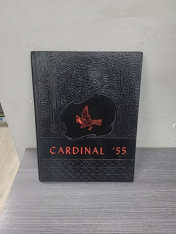 vintage yearbook CARDINAL '55 1955 DRYDEN, MICHIGAN HARDCOVER HIGH SCHOOL K-12
