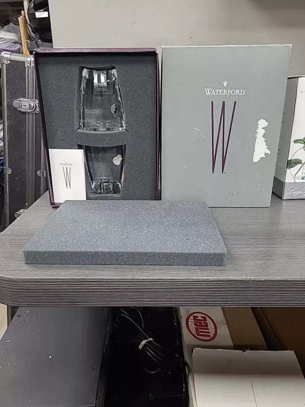 Waterford Crystal Eclipse 4" Candlesticks ~ Unused Pair with Box