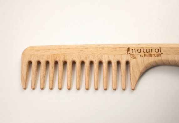 Grzebień z rękojeścią - szerokie zęby