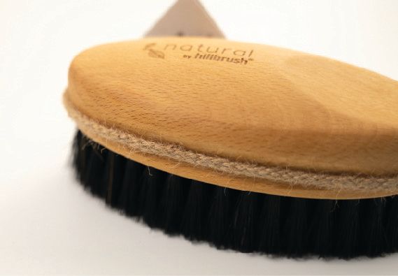 Duża lekka szczotka do polerowania butów - ciemna