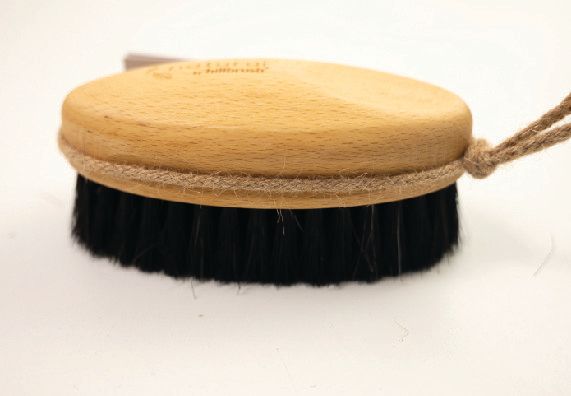 Duża lekka szczotka do polerowania butów - ciemna