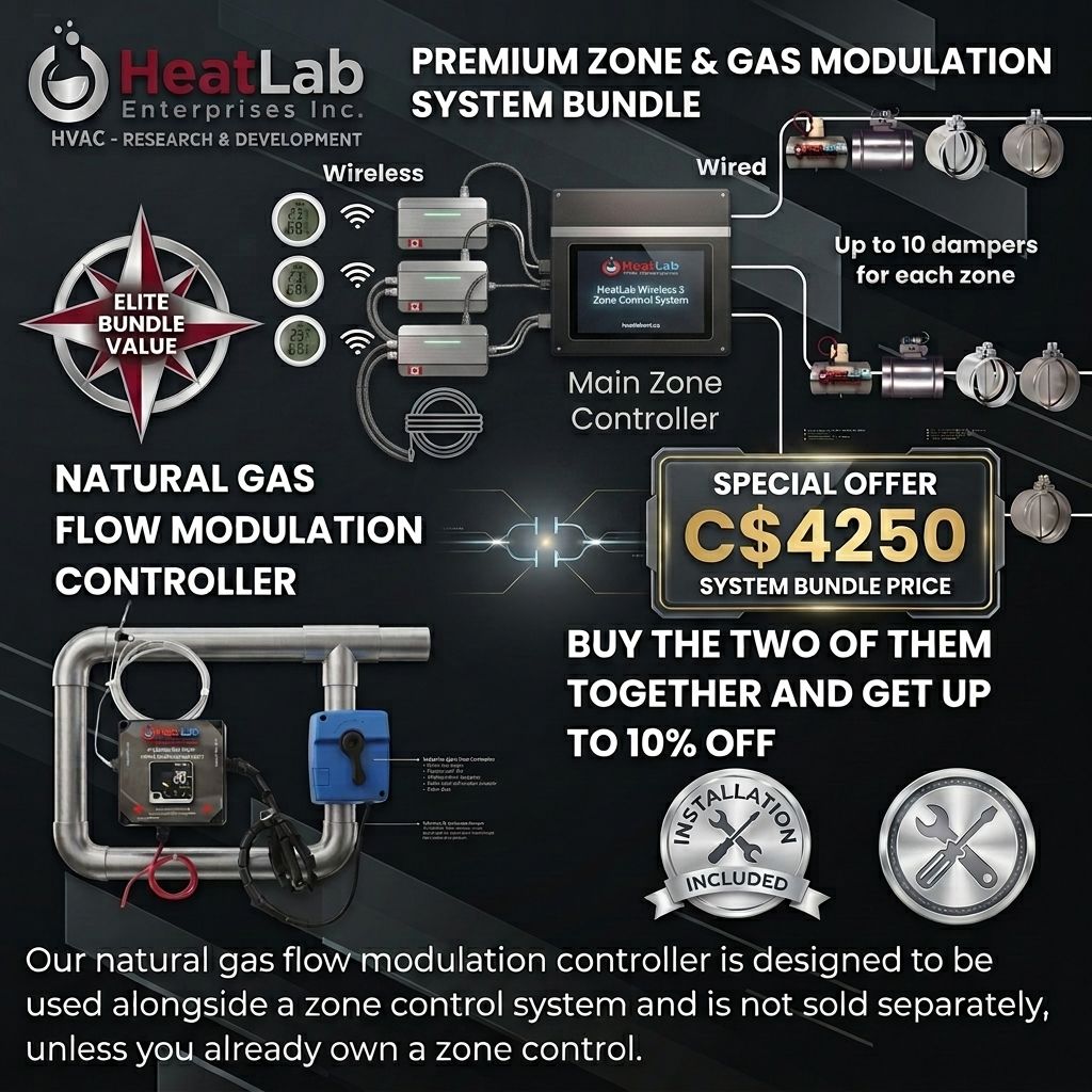 HeatLab wireless 3 Zone system &amp; Natural Gas Flow Modulation