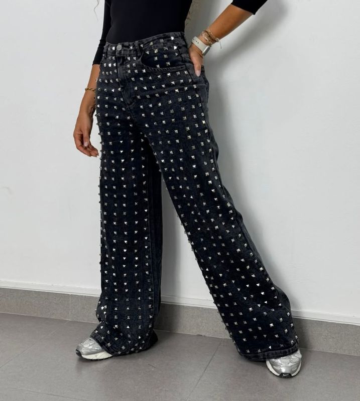 Denim Black Tachas
