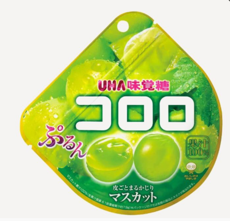 UHA Mikakuto Kororo White Muscat Grape Gummy Candy 48g