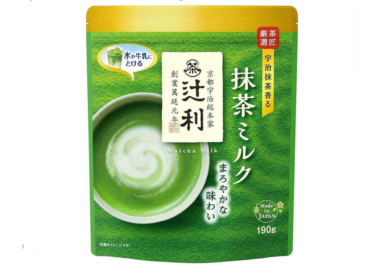 Tsujiri Matcha Green Tea Latte Powder (Japanese Matcha Milk Tea) 190g
