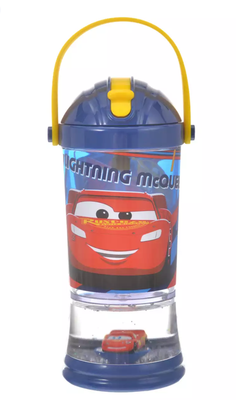 Kids Lightning McQueen Water Bottle Snow Globe Racing