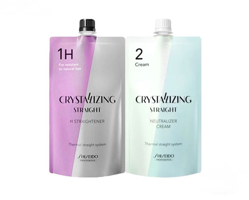 Shiseido Straightening Cream Set H1 + 2 SET Resistant Hair 400g Medium Curl
