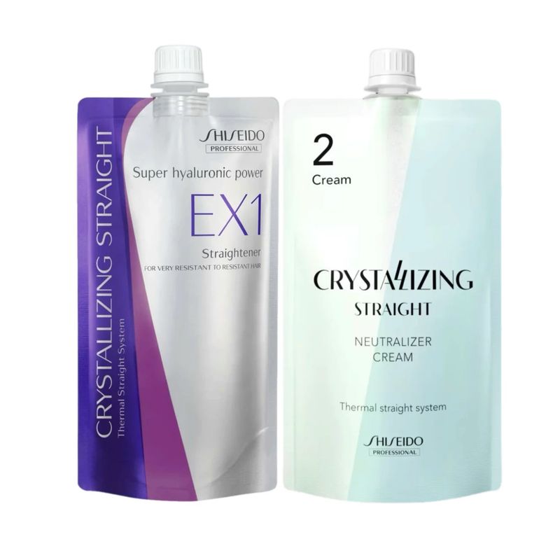 Shiseido Straightening Cream Set 1EX + 2 SET Resistant Hair 400g Super Curl