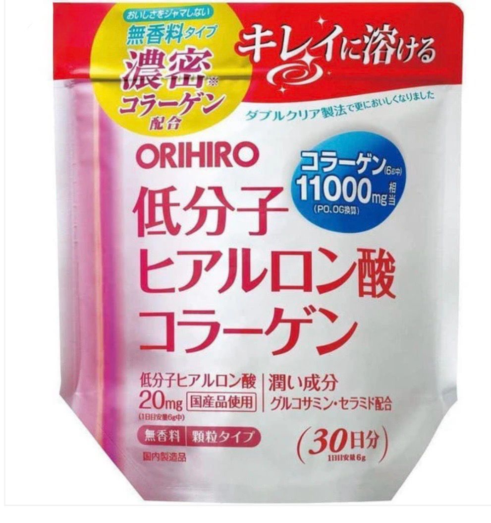 Orihiro Hyaluronic Acid &amp; Collagen Powder 180g 30 Days