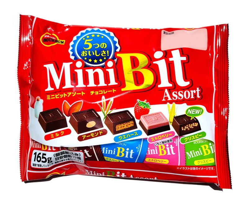 Bourbon Mini Bit Assort Chocolate 112g