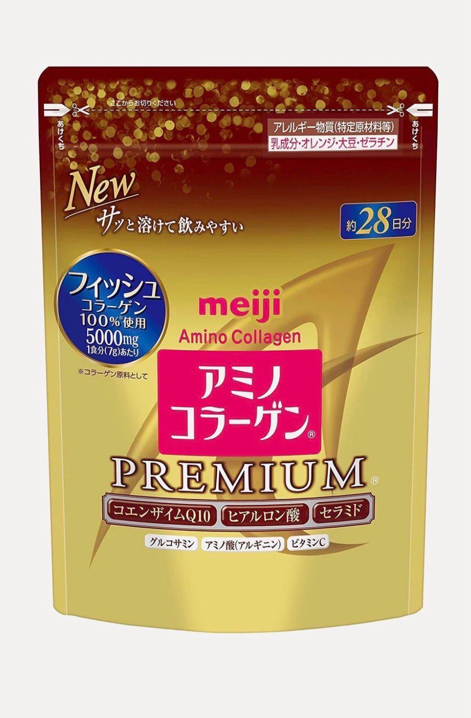 Meiji Amino Collagen Powder Premium for Skin &amp; Joint Support 196g