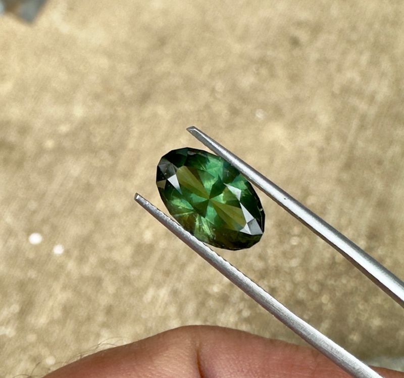 3.8ct Green Australian Sapphire