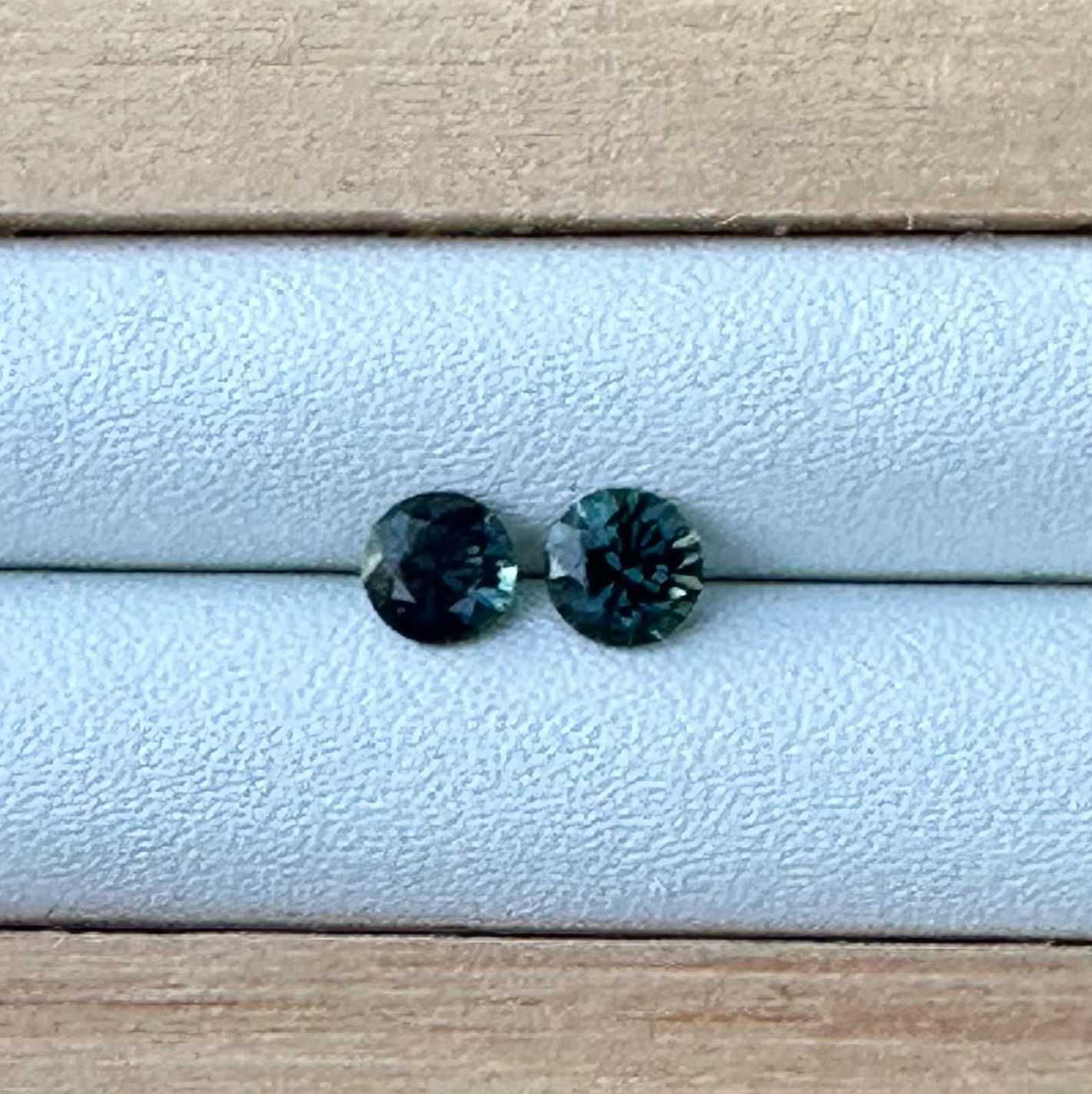Pair of 0.3ct Blue Australian Sapphire