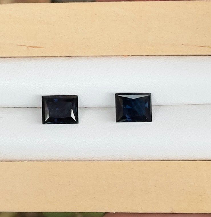 Pair of 1.45ct Blue Australian Sapphires
