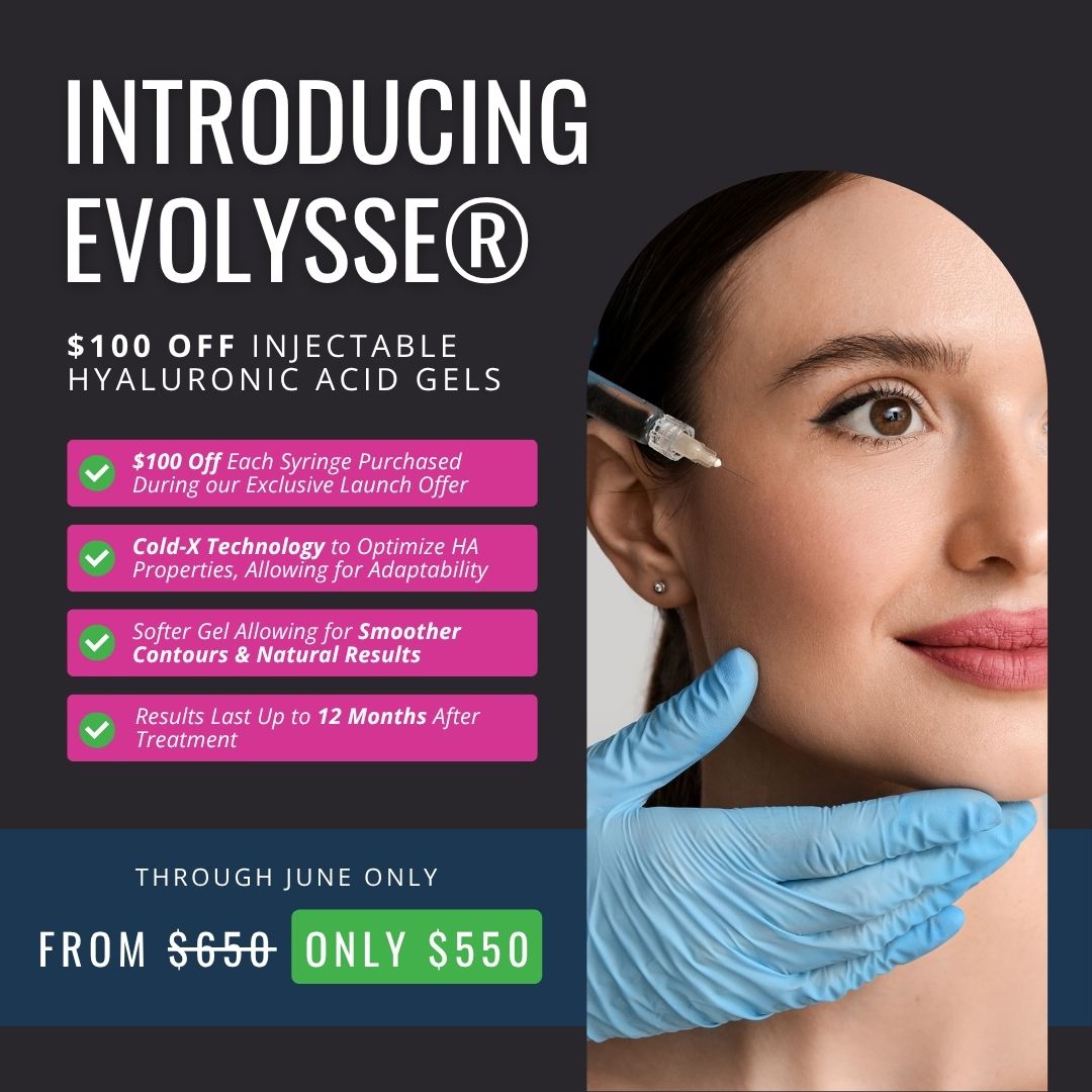 Introducing Evolysse® | $100 OFF Injectable Hyaluronic Acid Gels