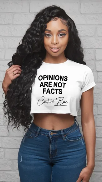 Opinions Are Not Facts Crop Shirt