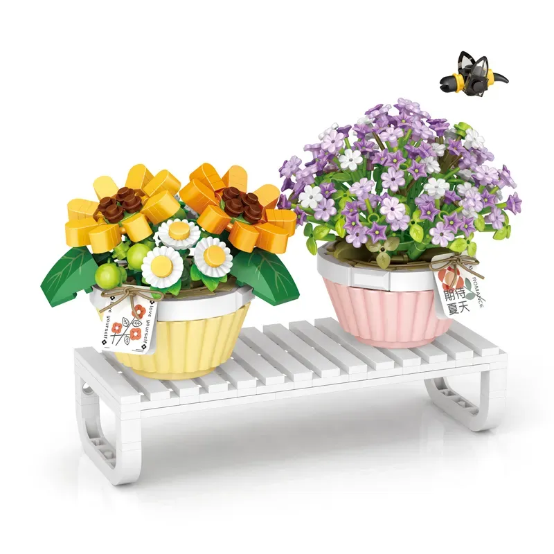 Macetas - Flores de primavera