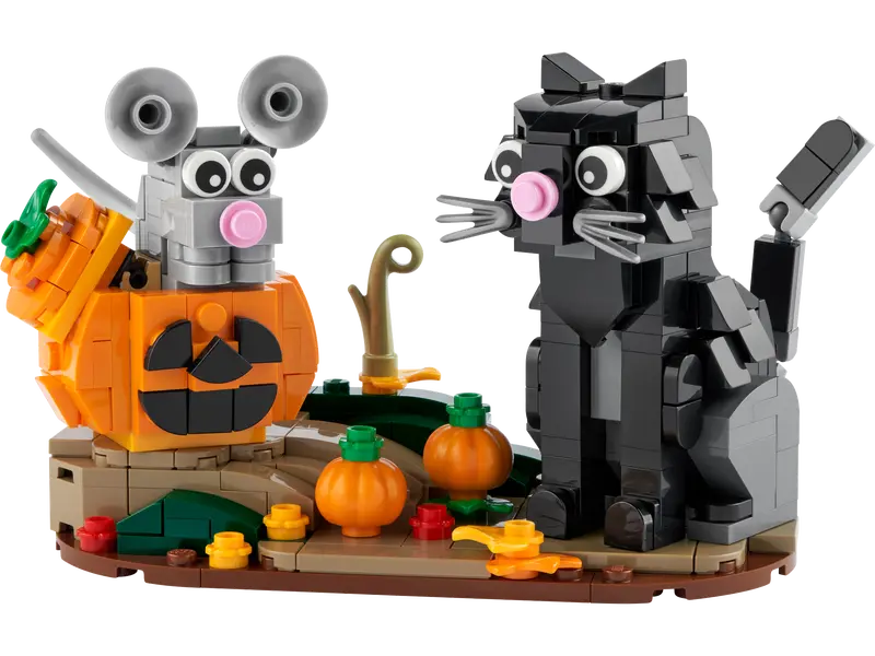 Gato y ratón halloween