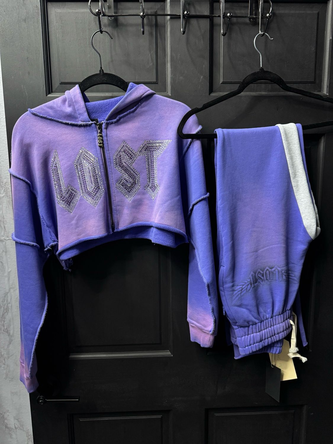 Lost Intricacy Cropped Sweatsuit