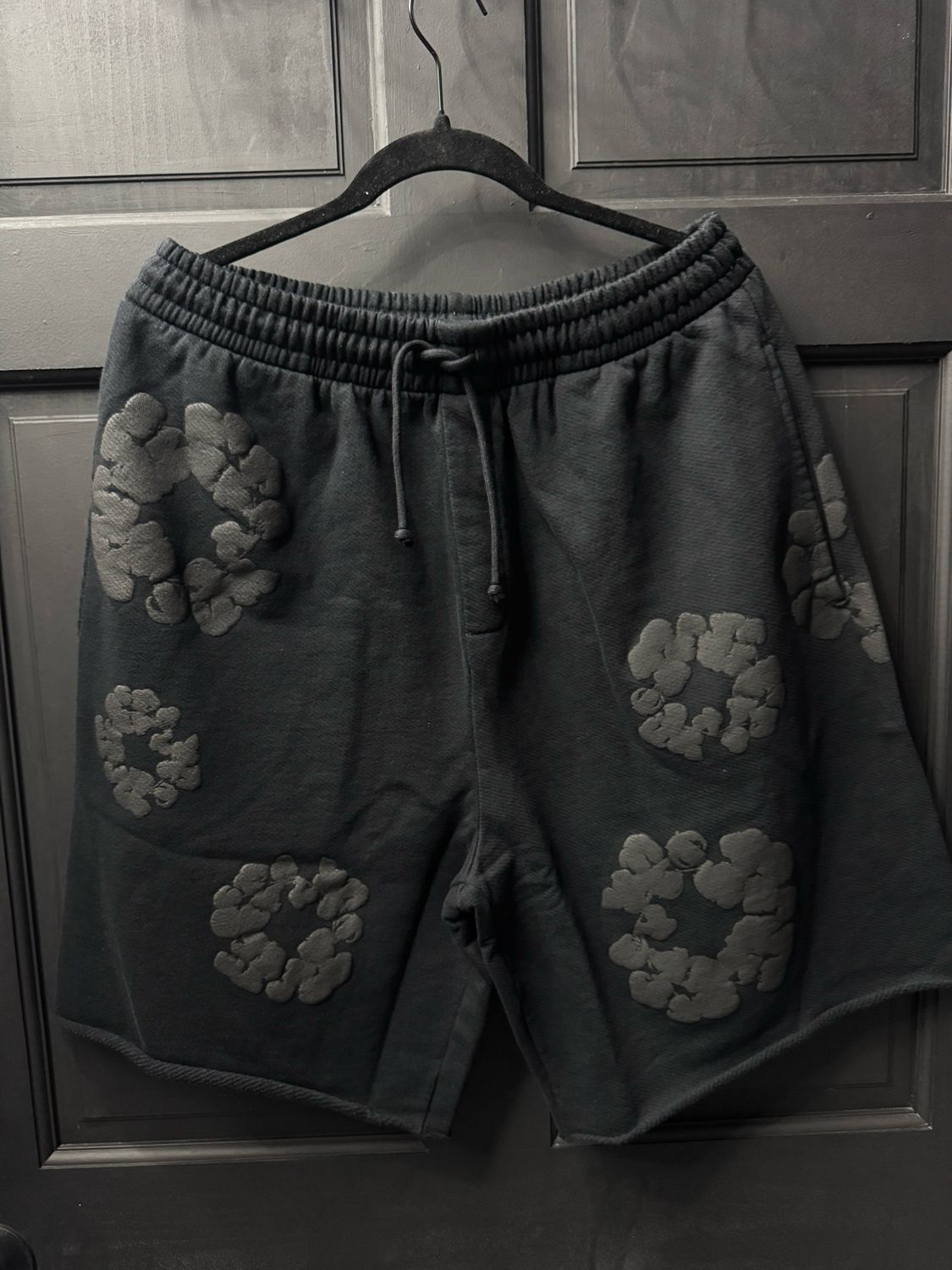 Chrome Denim Tear Shorts