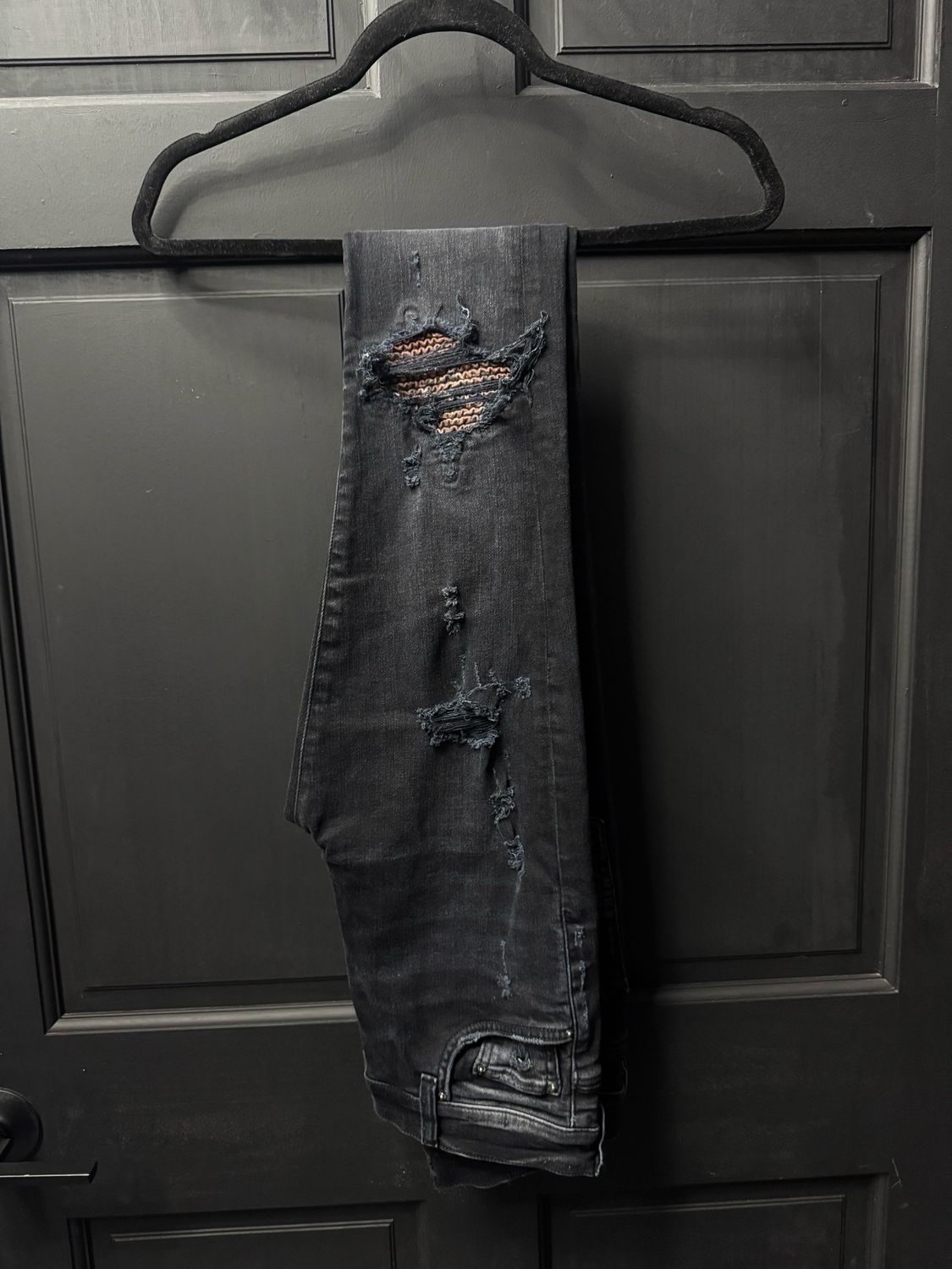 Amiri Jeans Brown Bandana Patch
