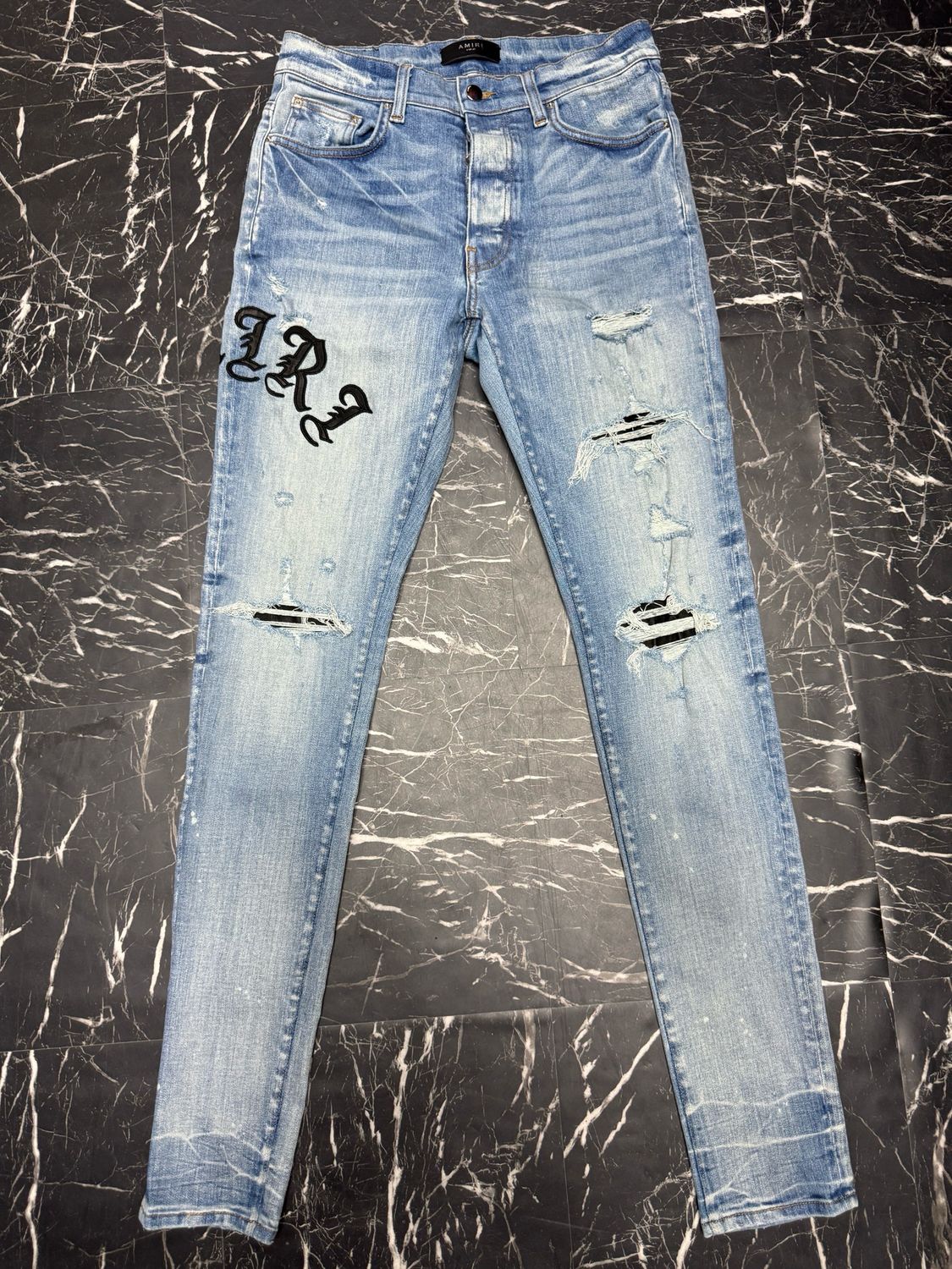 Amiri Jeans Old English Style Patch
