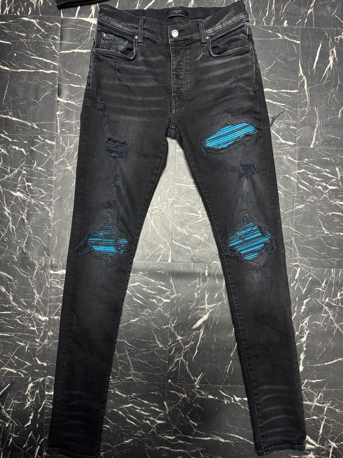 Amiri Jeans Teal Blue Mx1 Sz 31 U