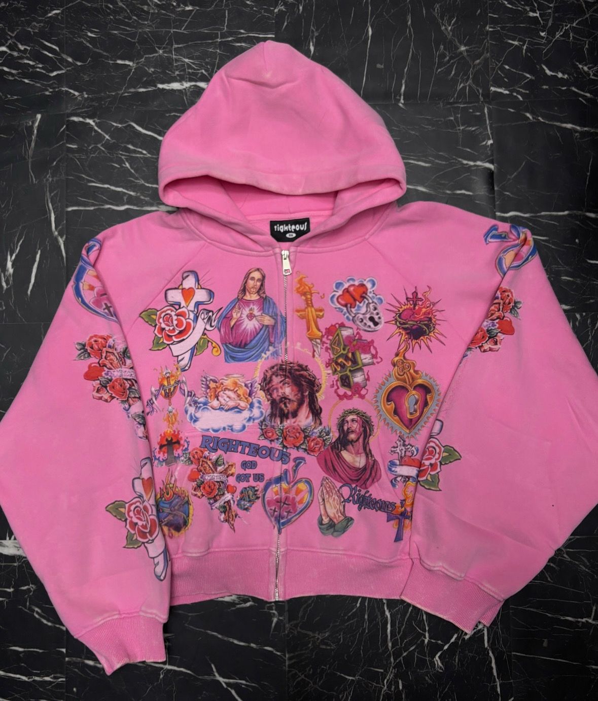 RIGHTEOUS zip up Sz S