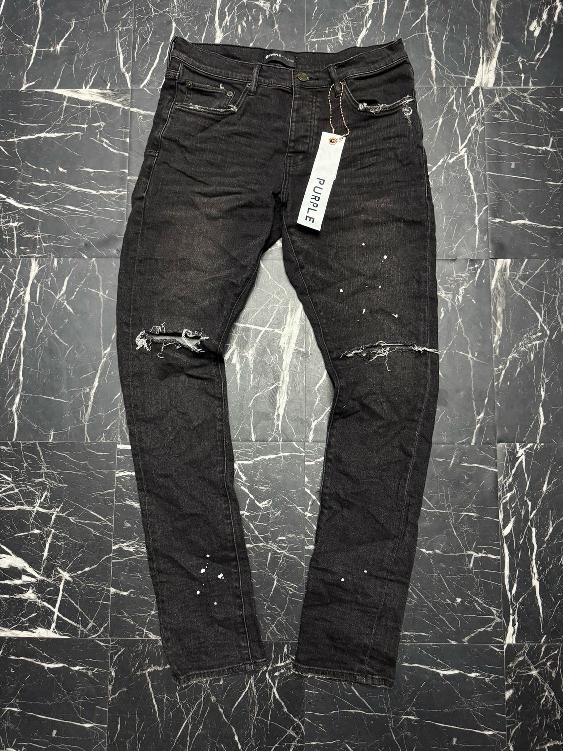 Purple Jeans Paint Splatter Sz 31 New