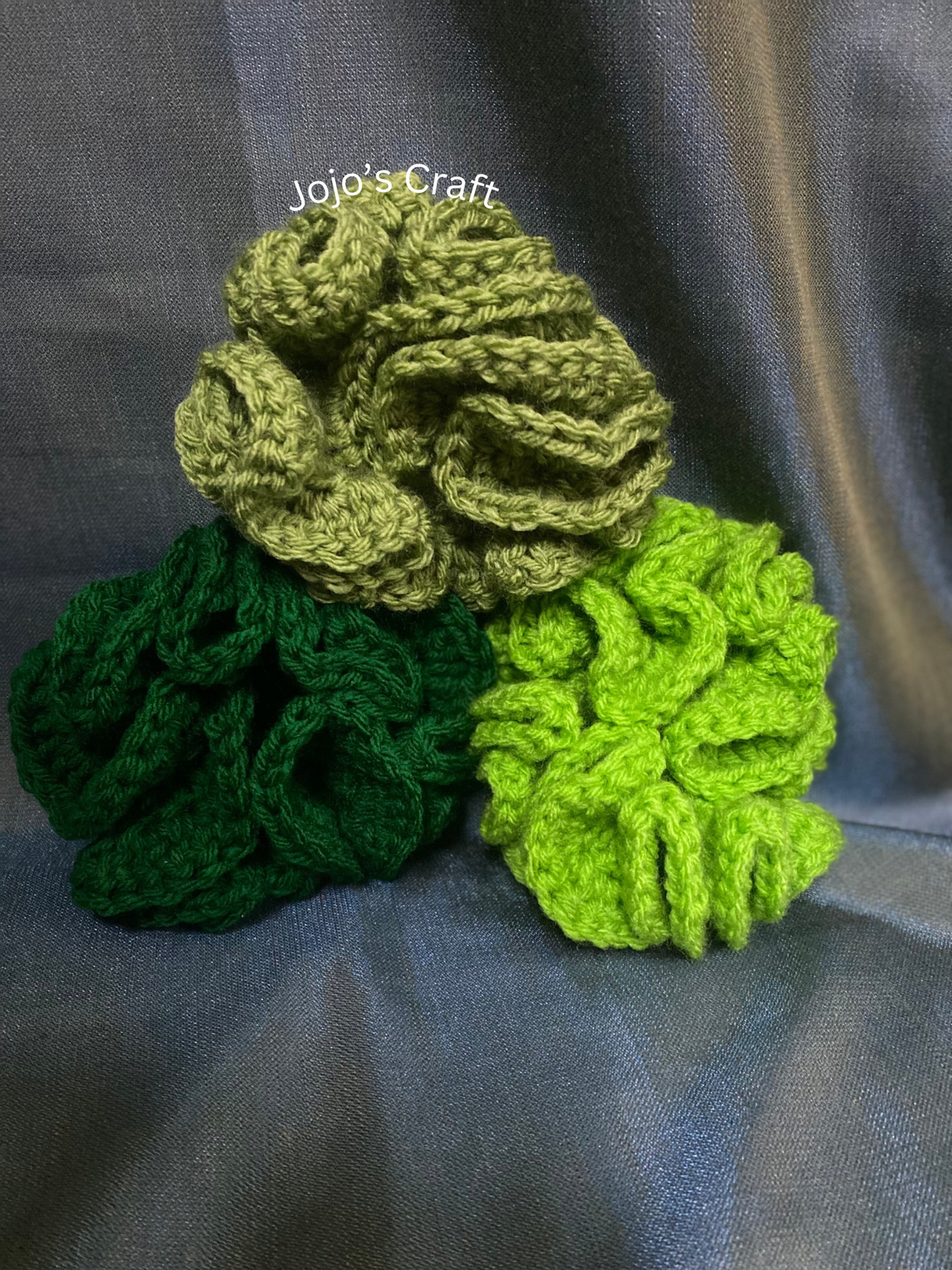 Forest Green Scrunchie Set of Three (3)