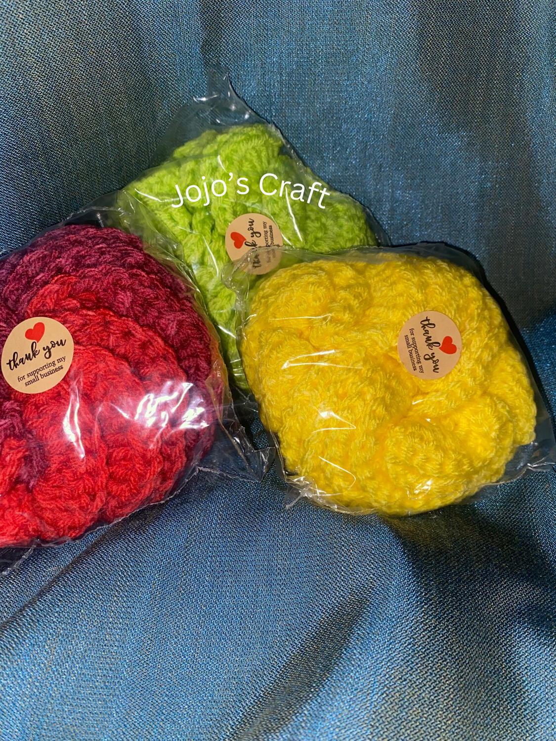 Fruity Scrunchies- Set Of Three (3)
