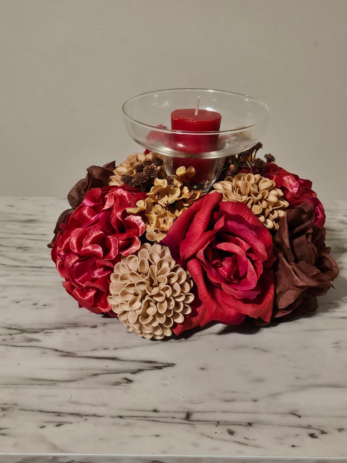 Decorative Tealight Candle Centerpiece