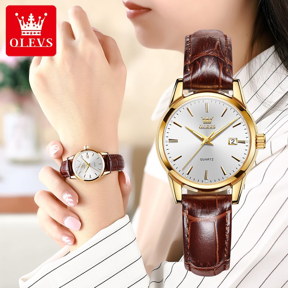 OLEVS Women’s Luxury Quartz Watch - Luminous, Water-Resistant (30m), Date Display